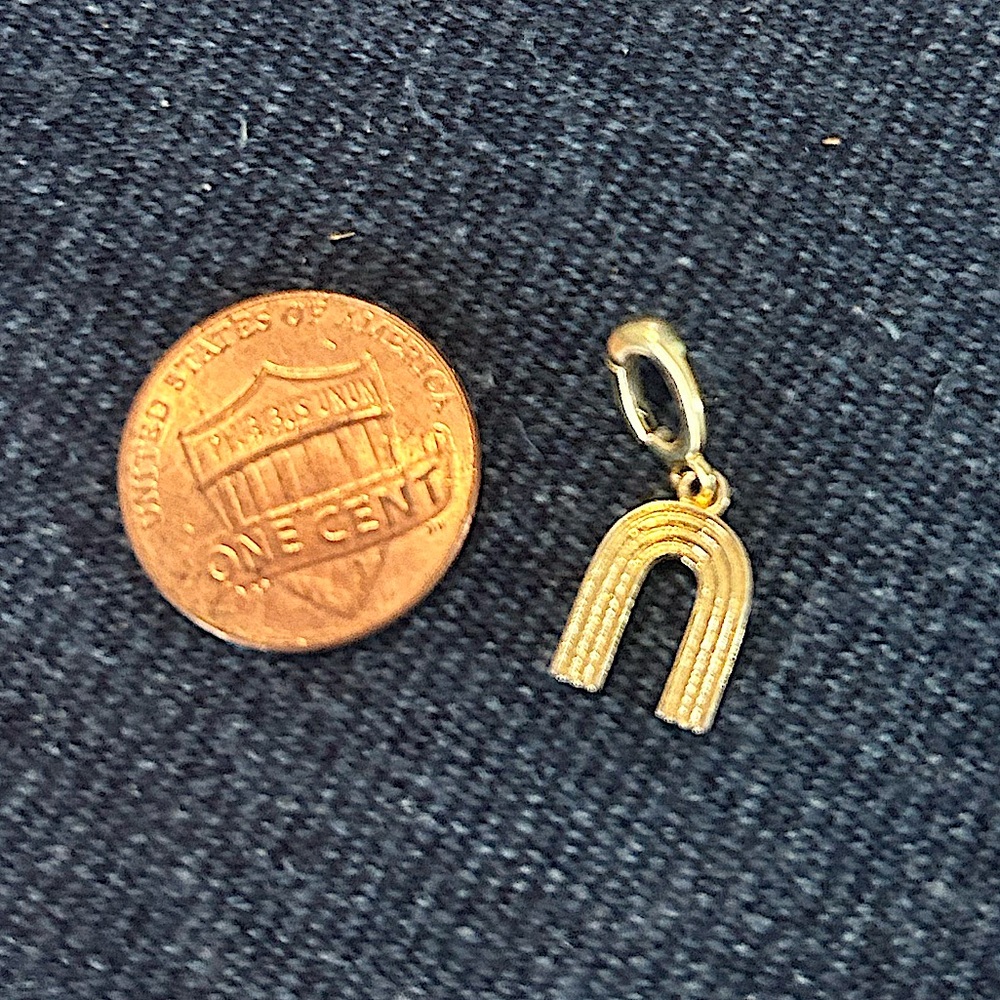 Gold rainbow 🌈 Charm Pendant- add to any chain!